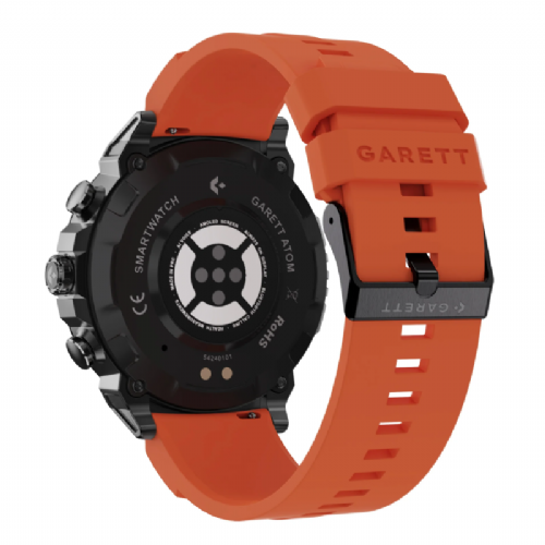 ATOM smartwatch, black steel