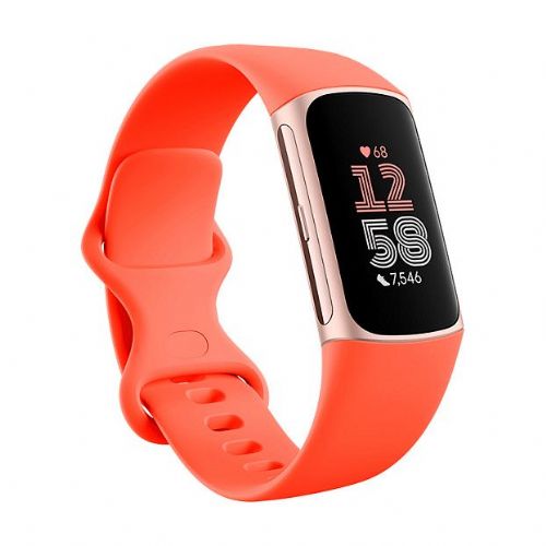 Fitbit Charge 6 Smart Bracelet AMOLED Display, Heart Rate Monitor, GPS, 50m Water Resistance, 7-Day Battery Life, Coral