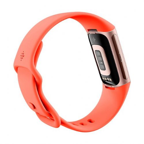 Fitbit Charge 6 Smart Bracelet AMOLED Display, Heart Rate Monitor, GPS, 50m Water Resistance, 7-Day Battery Life, Coral