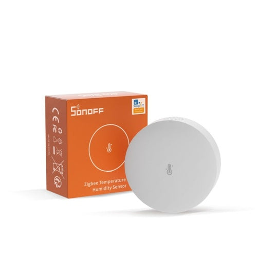 Smart Zigbee temperature and humidity sensor Sonoff SNZB-02P (round)