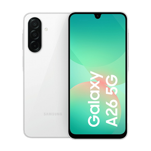 Pametni telefon Samsung Galaxy A26 5G 128GB bel, AMOLED zaslon 6,7" 120Hz, 6GB RAM, trojna kamera 50MP, Android 15
