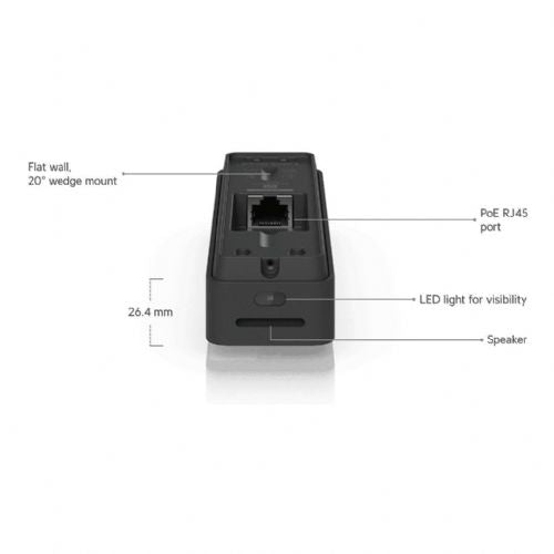 Ubiquiti Doorbell Lite smart doorbell white, 1920x2560 camera, night vision, person and vehicle detection, IPX5, PoE