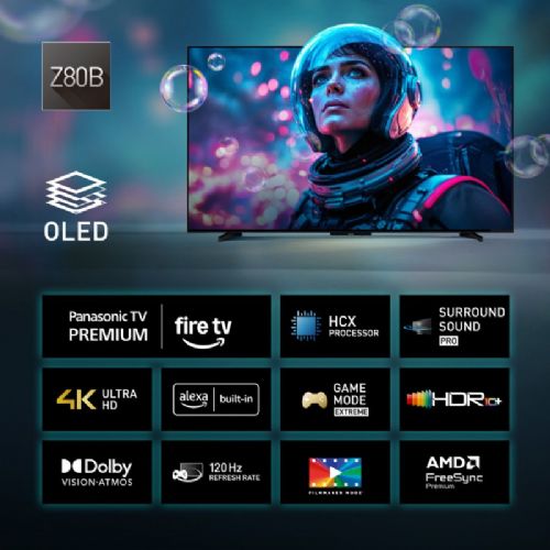 Televizor Panasonic TV-65Z80BEZ OLED TV, 165 cm (65"), 4K Ultra HD (3.840 x 2.160), 120 Hz, Fire TV