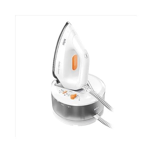 Braun CareStyle Compact IS 2132 WH steam ironing station, orange/white