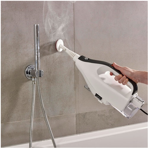 Parni čistilec Severin SC 7145, 1.400 W, z dodatki, bela/črna