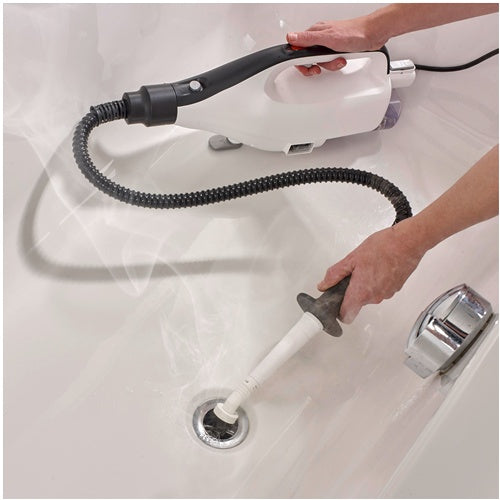 Parni čistilec Severin SC 7145, 1.400 W, z dodatki, bela/črna