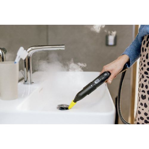 Parni čistilnik Karcher SC 5 EasyFix Iron, 2250 W, vključno s parnim likalnikom, belo-črn