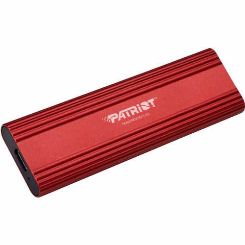 Zunanji SSD disk Patriot Transporter Lite 512 GB, USB-C 3.2 Gen 2, do 1000 MB/s, aluminijasto ohišje, rdeč
