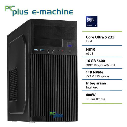 Računalnik PCPLUS e-machine Core Ultra 5 235 16GB 1TB namizni