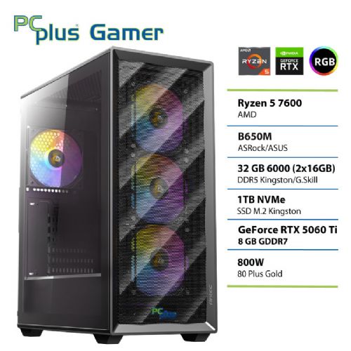 Namizni računalnik PCPLUS Gamer Ryzen 5 7600 32GB 1TB SSD RTX 5060Ti 8GB gaming