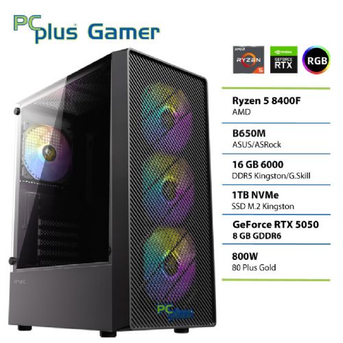Gaming namizni računalnik PCPLUS Gamer Ryzen 5 8400F 16GB 1TB RTX 5050 8GB