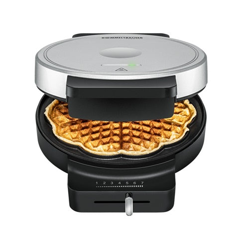 Pekač za vaflje Rommelsbacher, 850W, srebrna/črna