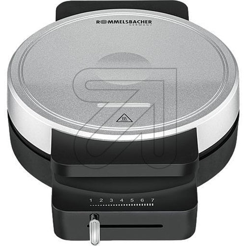Pekač za vaflje Rommelsbacher, 850W, srebrna/črna