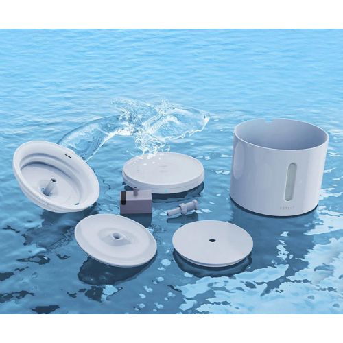 PETKIT EVERSWEET SOLO 2 smart water fountain, for dogs / cats, 2L volume, 3 operating modes, Wireless 3.0 water pump, Bluetooth, app, easy cleaning, 18.5x18.5x16.4cm, white