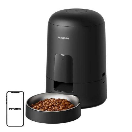 Petlibro Air Smart food dispenser, black, 2 l, automatic feeding, airtight design, battery powered, up to 6 meals/day