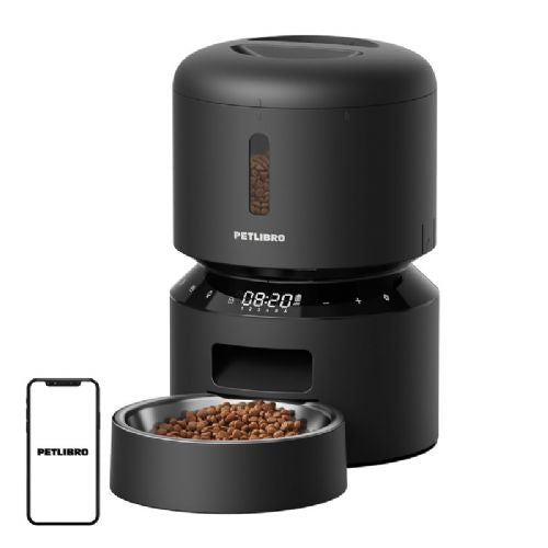 Petlibro Granary 3L food dispenser, automatic, for dry food, voice message recording, USB-C/battery powered, black