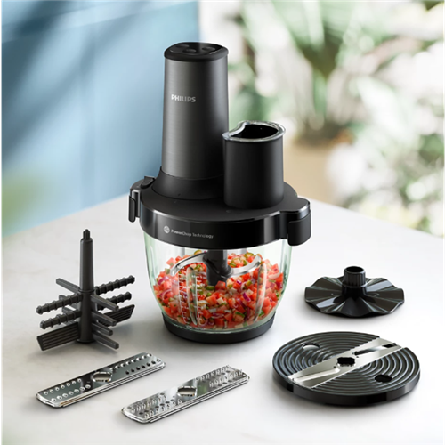 Philips HR1507/00 chopper, 450 W, 1 l container, 2 speeds, stainless steel blades