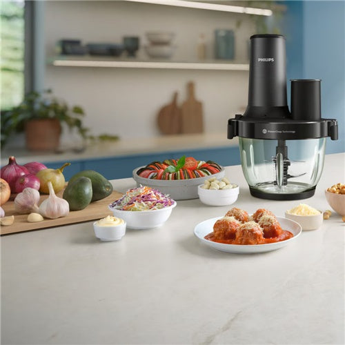 Philips HR1507/00 chopper, 450 W, 1 l container, 2 speeds, stainless steel blades