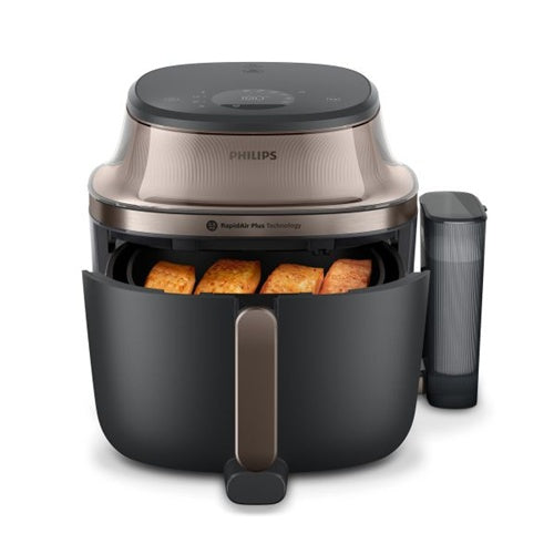 Philips NA547/07 air fryer, 7.2 l, 2000 W, black and gold