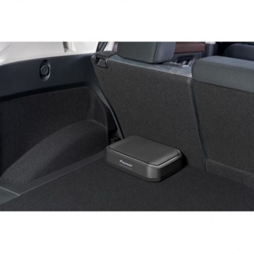 Zvočnik Pioneer TS-WX140DA aktivni nizkotonec 170 W, frekvenčno območje 20-200 Hz, ojačevalnik razreda D, daljinski upravljalnik, aluminijasta membrana