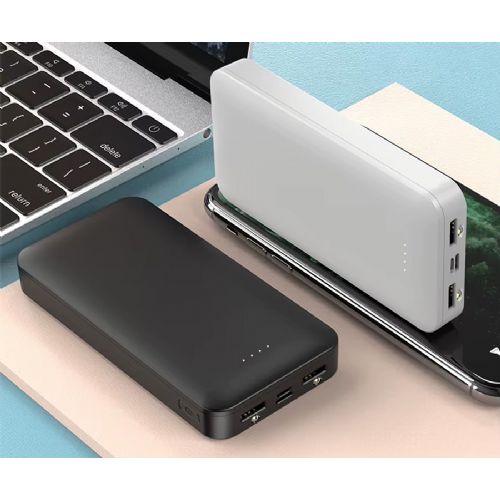 Powerbank Platinet PMPB20SET 3in1 set rechargeable battery, +adapter 20W, +cable 100cm, 20,000mAh, Power Delivery, 2x USB Type-A, 1x USB Type-C, 1x microUSB, LED indicators, black