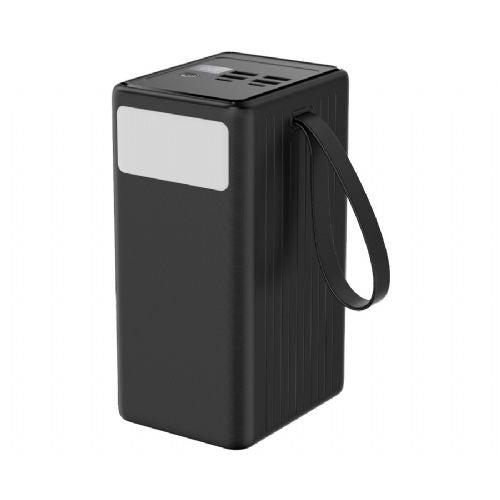 Platinet PMPB7020 powerbank rechargeable battery, 20W, 70,000mAh, Quick Charge 3.0, Power Delivery, SCP, 4x USB Type-A, 2x USB Type-C, digital display, LED light, black