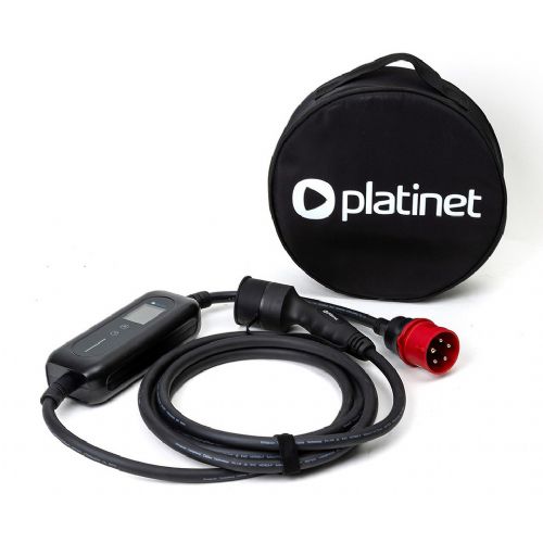 Smart EV charger PLATINET PPCW5M22, portable, 22kW, 32A, TYPE 2, 5m, 3-phase, Tuya Smart application, WIFI, Bluetooth, for electric / hybrid vehicles, LCD display, + bag