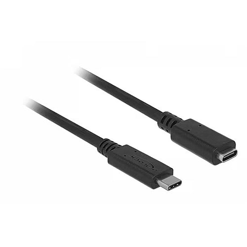 Delock USB 3.2 Gen 1 data cable extension, USB-C male to USB-C female, 1.5 m, SuperSpeed 5 Gbit/s, black