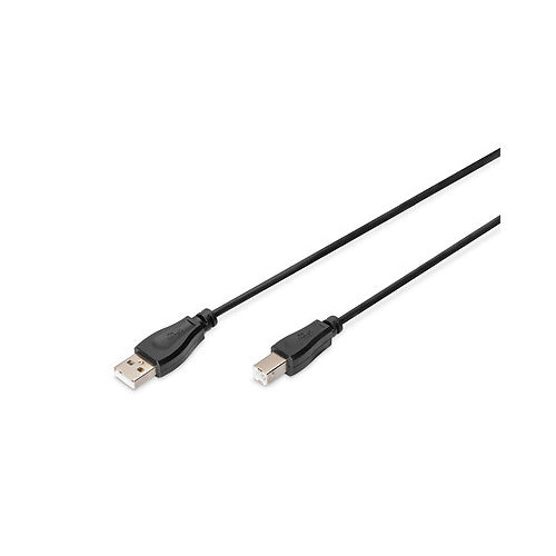 Digitus USB 2.0 data cable, USB-A to USB-B, black, 1.8 m, external