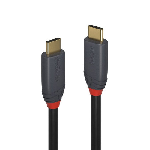 Data cable Lindy Anthra Line USB-C, USB 3.2 Gen 2x2, 20 Gbit/s, 100 W PD, 1 m, gray