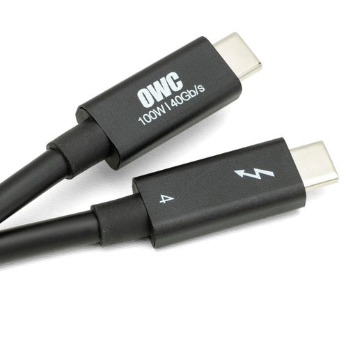 NewerTech Thunderbolt 4 USB-C data cable (100W PD, 40 Gbit/s, 2 m, black)