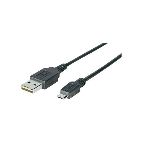 Sharkoon USB 2.0 data cable, USB-A to Micro-USB, black, 3 m, for charging and data transfer