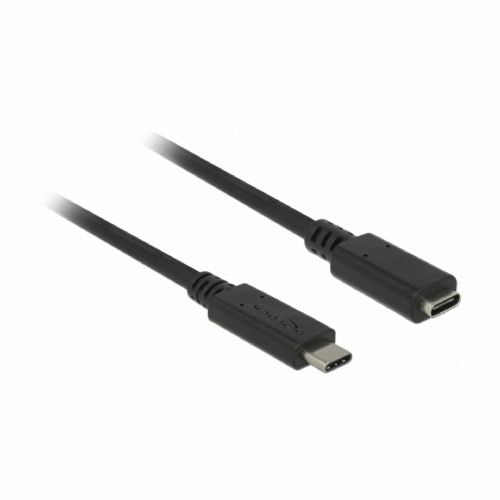 Delock USB 3.2 Gen 1 data cable extension, USB-C male/female, 5 Gbit/s, 2m, black