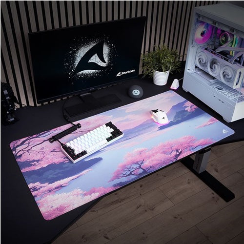 Podloga za miško Sharkoon Skiller SGP40 D3, roza/večbarvna