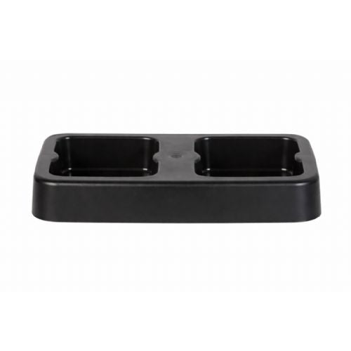 Trak Termo waste bin base, for 2 20 L bins, stable plastic, for waste separation, black