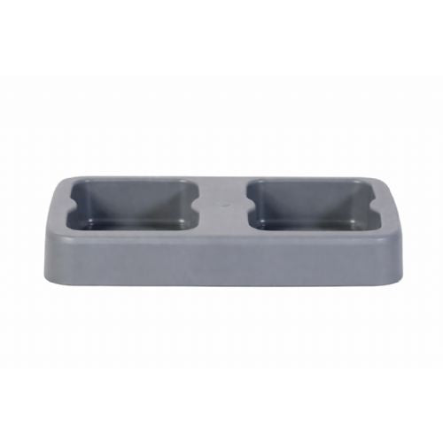 Trak Termo waste bin base, for 2 20 L bins, stable plastic, for waste separation, grey