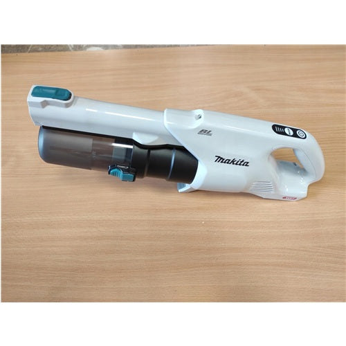 Pokončni sesalnik Makita CL004GZ bel, brezkrtačni motor, ciklonski sistem, 20.000 Pa, brez baterije in polnilnika