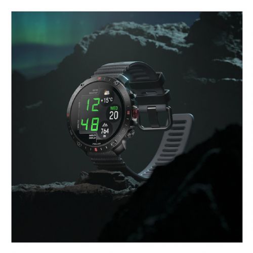Pametna ura Polar Grit X2 Pro HR SL črna – AMOLED zaslon, dvojni GPS, safirno steklo, vojaška robustnost, do 10 dni baterije