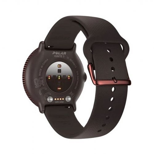 Pametna ura Polar Ignite 3 AMOLED zaslon, GPS, merilnik srčnega utripa, vodoodpornost 30 ATM, rjav pašček iz titana, usnja in silikona