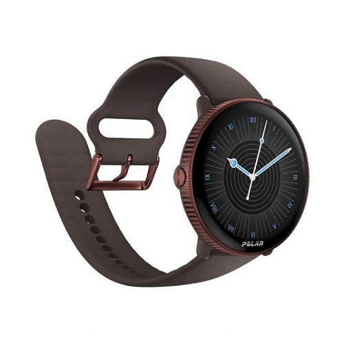Pametna ura Polar Ignite 3 AMOLED zaslon, GPS, merilnik srčnega utripa, vodoodpornost 30 ATM, rjav pašček iz titana, usnja in silikona