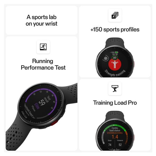 Pametna ura Polar Pacer PRO S/L črno siva