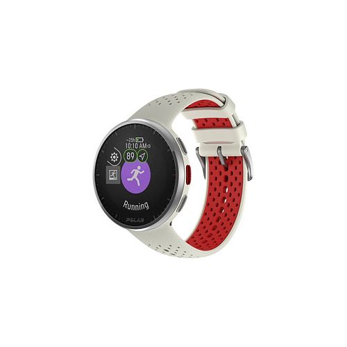 Pametna ura Polar Pacer Pro bela/rdeča, GPS, merilnik srčnega utripa, barometer, 1,2" MIP zaslon, vodoodporna 50 m