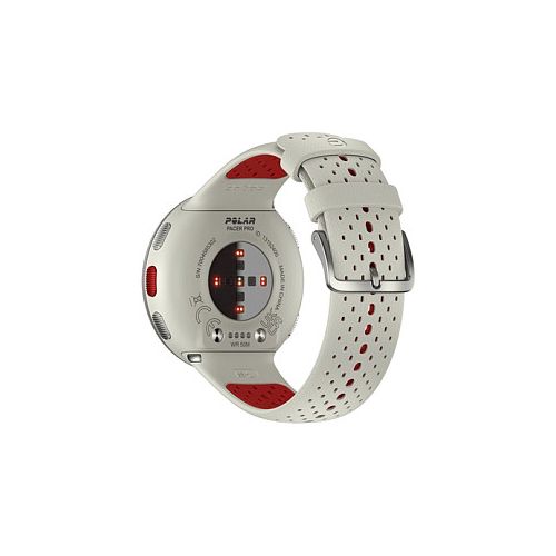 Pametna ura Polar Pacer Pro bela/rdeča, GPS, merilnik srčnega utripa, barometer, 1,2" MIP zaslon, vodoodporna 50 m