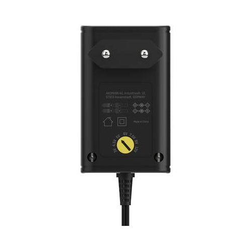 Ansmann APS 600 phone charger 100–240V, output voltage 3–12V, 7.2 W, 0.6 A, 7-piece plug set, black