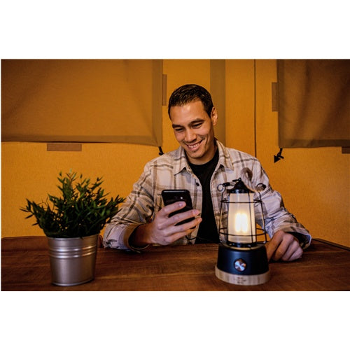Brennenstuhl CAL 1 AC rechargeable camping lamp (black/wooden)