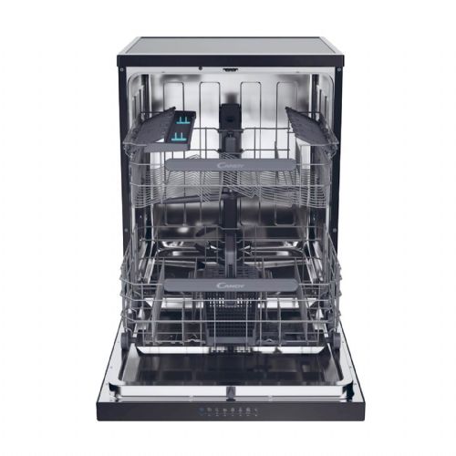Pomivalni stroj Candy Rapido CF 5C6F0B, 15 pogrinjkov, razred C, 59,7 x 85 x 59,8 cm, črna