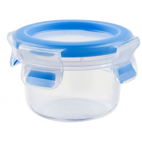 Emsa Clip&Close food storage container, 0.15 L, round, transparent/blue
