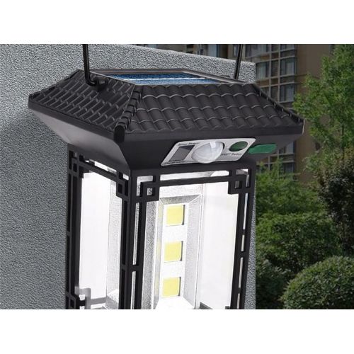 Travel battery 2400mAh solar LED camping light with sensor USB remote