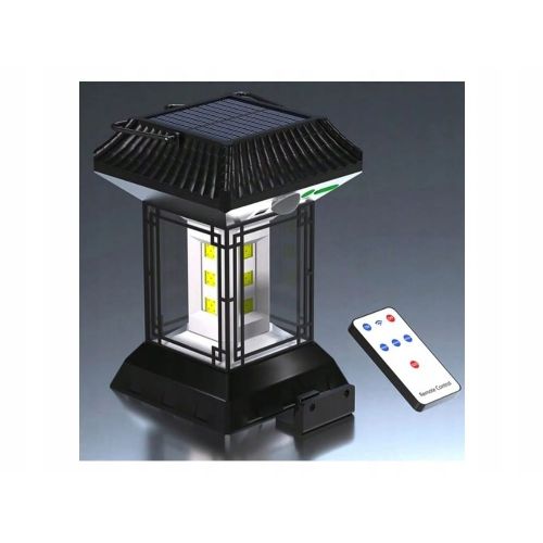 Travel battery 2400mAh solar LED camping light with sensor USB remote