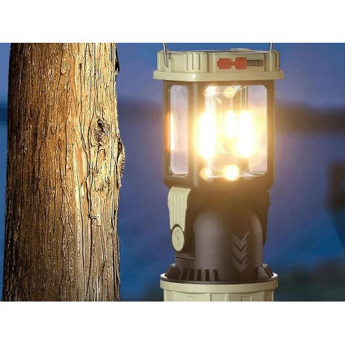 Travel battery 2400mAh solar LED camping light USB